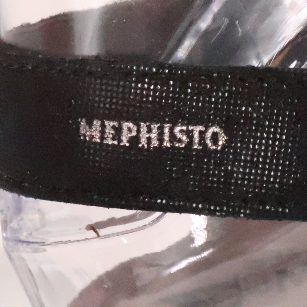 Mephisto Minoa Wedge Sandals Black Leather Cork Comfort Size EU42 US 12 Repaired - Picture 2 of 12